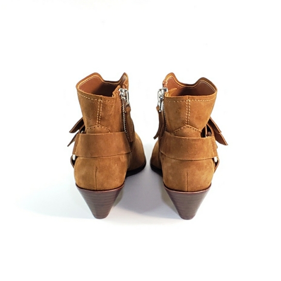 Dolce Vita Ankle Booties Block Heel Buckle Zip - Picture 5 of 8